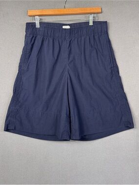 Arket Women’s Deep Navy Bermuda Shorts, Preppy Relaxed Long Shorts, Eur 40